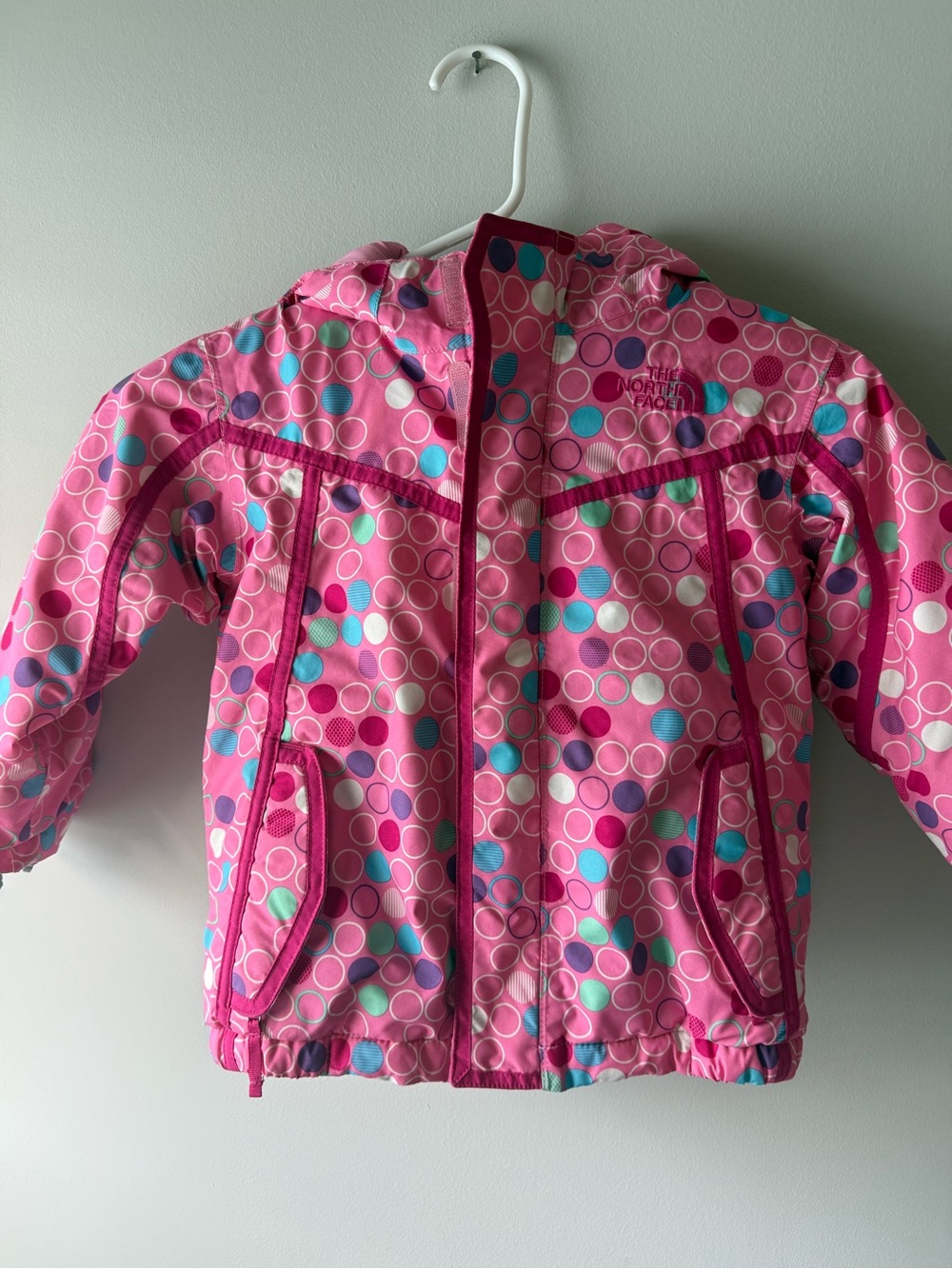 The North Face Toddler Girls Pink Polka Dot Heatseeker Jacket 4T